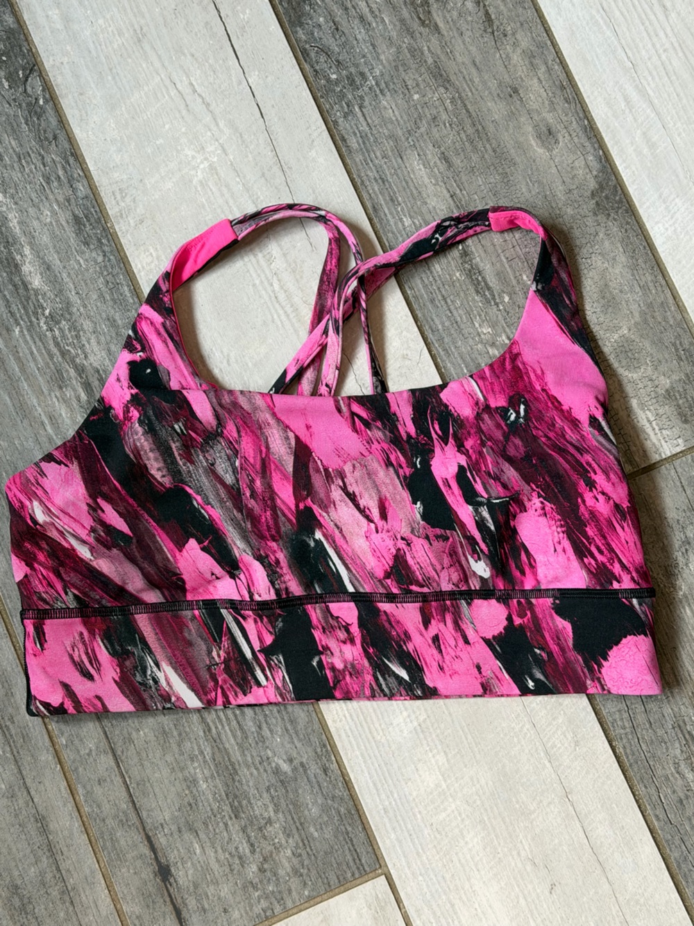 Lululemon 10 Women’s Pink Abstract Print Sports Bra